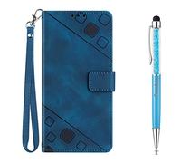 Grandoin Funda para Huawei Honor X8 4G, Carcasa Libro con Tapa de Cuero Piel con Ranuras de Tarjeta, Cierre y Soporte Smartphone Wallet Case Antigolpes Flip Cover para Huawei Honor X8 4G (BLU)
