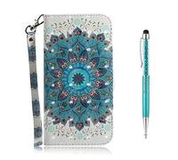 Grandoin Funda para Huawei P40 Lite 5G, Libro Caso Piel PU Soporte Plegable Ranuras Cartera con Tapa Tarjetas Magnético Cuero Flip Carcasas 3D Creativo Fundas Case Cover (Guirnalda)