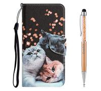 Grandoin Funda para OPPO A16 /A16s /A54s, Funda Libro de Cuero con Ranura para Tarjeta y Magnético, Wallet Flip Caso Cubierta Case Carcasa Funda Teléfono Móvil para OPPO A16 /A16s /A54s (Cat 1)