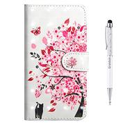 Grandoin Funda para Samsung Galaxy A34 5G, Premium Piel Carcasa Samsung A34 5G, Fundas con Tapa para Samsung A34 5G Funda Libro Suave Case Tapa Cuero Magnetico [Soporte Móvil] (Árbol)