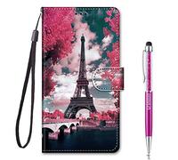 Grandoin Funda para Samsung Galaxy A54 5G, Carcasa Samsung Galaxy A54 5G, Cover Libro Caso Cubierta Magnética Billetera Cuero Case con Colorida Creativo Dibujos,Ranura para Tarjeta (Torre)
