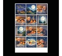 Grandpa and the Quiet Moon: Bedtime story for 3-5 age toddler
