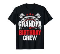 Grandpa Birthday Crew Racing Fun Celebraciones del conductor Camiseta