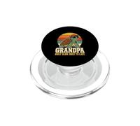 Grandpa Built Slow Built To Last Tortoise Retro Sunset Funny PopSockets PopGrip para MagSafe