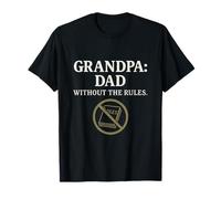 Grandpa: Dad Without Rules Bold Serif Verde Oliva Camiseta