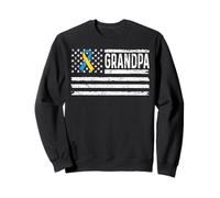 Grandpa Flag Blue Yellow Ribbon Down Syndrome Awareness Sudadera