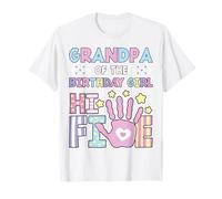 Grandpa Hi 5 The Birthday Girl Cute Pastel 5 Años Niños Camiseta