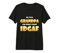 Grandpa Idgaf Funny Grandfather Costume For Cool Grandpas Camiseta Premium