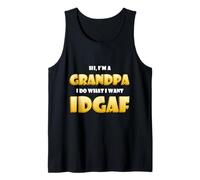 Grandpa Idgaf Funny Grandfather Costume For Cool Grandpas Camiseta sin Mangas