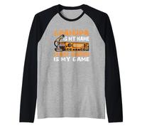 Grandpa Is My Name Ham Radio Is My Game Ham Radioaficionados Camiseta Manga Raglan