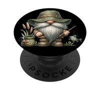 Grandpa Life Is Better At The Lake Funny Fishing Dad GNOME PopSockets PopGrip Adhesivo
