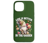 Grandpa Life Is Better In The Garden Gnome For Gardening Mom Carcasa para iPhone 15