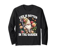 Grandpa Life Is Better In The Garden Gnome For Gardening Mom Manga Larga