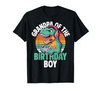Grandpa of The Birthday Boy Gaming T-Rex Cumpleaños a Juego Camiseta