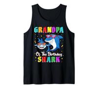 Grandpa of The Shark Birthday Family Birthday Grandson Camiseta sin Mangas