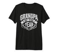 Grandpa of The Year Vintage Grandfather Camiseta Premium