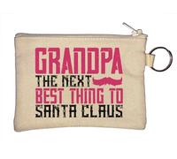 Grandpa The Next Best Thing to Santa Claus - Llavero con eslogan de Navidad, color beige, beige, Talla única