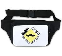 Grandpa The Next Best Thing to Santa Claus Moustache Logo Riñonera color blanco, White, Talla única