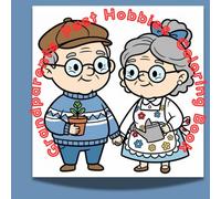 Grandparents Past Hobbies Coloring Book: Cozy activity an Adorable Coloring Book, bold and easy line art for Kids and Adults. (Kawii & cute cozy doodle)