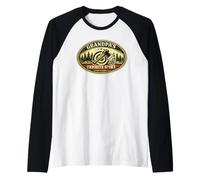 Grandpas Favorite Sport de papá lanzando Hacha de leñador Camiseta Manga Raglan