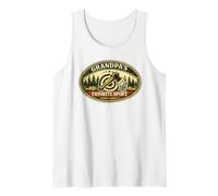 Grandpas Favorite Sport de papá lanzando Hacha de leñador Camiseta sin Mangas