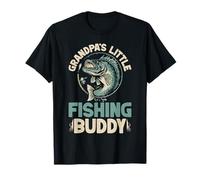 Grandpa'S Little Fishing Buddy Fishing Grandpa Camiseta