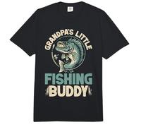 Grandpa'S Little Fishing Buddy Fishing Grandpa Comfort Colors Adult Heavyweight T-Shirt