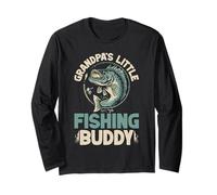 Grandpa'S Little Fishing Buddy Fishing Grandpa Manga Larga