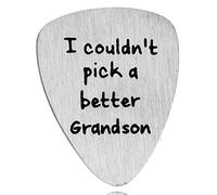 Grandson Gifts - Púas de guitarra para nieto con texto en inglés"I Couldn't Pick A Better Grandson"