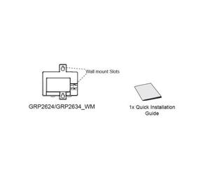 Grandstream grp_wm_b (antes grp2424/2634_wm_b) wall mounting kit for g