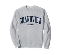 Grandview Iowa IA College University Style Azul Sudadera