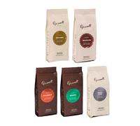 Granell Cafes ·1940 - Pack Degustación Café en Grano | Colombia, Brasil, Selección, Gran Luxe & Natural | Blend Arábica y Robusta de Tueste Natural | 5 Paquetes x 250 Gramos
