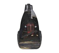 Granero De Madera Viejo con Tractor Oxidado Mochila De Hombro para Hombre, Bolso De Día De Senderismo De Viaje Bolso De Hombro Bandolera.