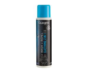 Grangers Wash + Repel Clothing 2 en 1 Potente | 300 ml | Lavado de limpieza e impermeabilización para toda la ropa al aire libre | Chaqueta impermeable