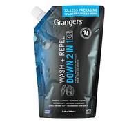 Grangers Wash + Repel Down 2 en 1 | Bolsa ecológica | 1 litro | Restaura el loft, revive la apariencia y añade repelente al agua duradera