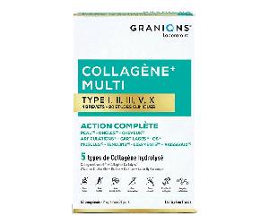 GRANIONS - MULTI Colágeno + 5 Tipos de Colágeno - 20 estudios clínicos - 1 mes