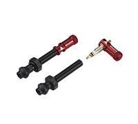 Granite Juicy Nipple Tapón de Válvula y Juego de Vástago de Válvula Presta, Tapas de Polvo para Neumáticos de Bicicleta con Función de Extracción de Núcleo de Válvula (Rojo)