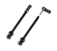 Granite Juicy Nipples - Par de válvulas Tubeless Cycle + Tapones para desmantelamiento de proyectiles para Adultos, Unisex, Negro, 80 mm