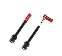 Granite Juicy Nipples Pares de válvulas Tubeless Cycle + Tapones Desmontando Obus, Unisex Adulto, Rojo, 60mm