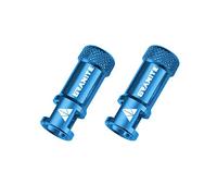 Tapón de Válvula Granite Juicy Nipple con Función de Extracción de Núcleo de Válvula, Tapas de Válvula de Neumático Fáciles de Usar y Cubiertas Antipolvo (Azul)