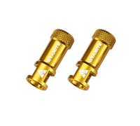 Tapón de Válvula Granite Juicy Nipple con Función de Extracción de Núcleo de Válvula, Tapas de Válvula de Neumático Fáciles de Usar y Cubiertas Antipolvo (Oro)