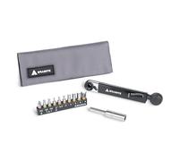 Granite Rocknroll TQ Torque Ratchet Kit de Herramientas para Bicicletas, Kit de multiherramientas para Bicicletas con 10 Puntas de Herramientas y Barra de extensión (Gris)
