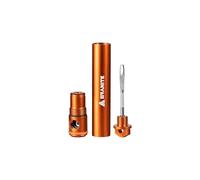 Granite Suture Aero Kit de Mechas para Neumáticos con Inflador de CO2 Integrado, Kit de Reparación Tubeless con Mechas de 2 Tamaños, Inflador de CO2 Compatible con Válvulas Presta (Naranja)