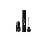 Granite Suture Aero Kit de Mechas para Neumáticos con Inflador de CO2 Integrado, Kit de Reparación Tubeless con Mechas de 2 Tamaños, Inflador de CO2 Compatible con Válvulas Presta (Negro)