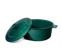 Granitestone - Horno holandés, olla de aluminio ligero esmaltado antiadherente 6.5 cuartos de galón con tapa, Apto para olla, lavavajillas y horno, libre de PFOA, verde esmeralda