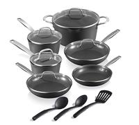 GRANITESTONE Juego de 14 utensilios de cocina de inducción, juego de ollas y sartenes antiadherentes, juego de utensilios de cocina antiadherentes, juego de ollas y sartenes antiadherentes, anodizado