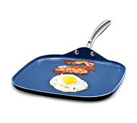 Granitestone Sartén/parrilla plana antiadherente de 10.5 in con superficie ultraduradera con revestimiento triple de diamante y mineral, mango de acero inoxidable que se mantiene fresco, horno