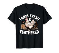 Granja Agricultura Fresca y Emplumada Ganadería Gallina Huevo de Granja Camiseta