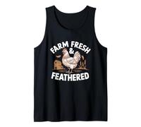 Granja Agricultura Fresca y Emplumada Ganadería Gallina Huevo de Granja Camiseta sin Mangas