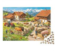 Granja animal tractor 1000pcs mini rompecabezas para familia regalo